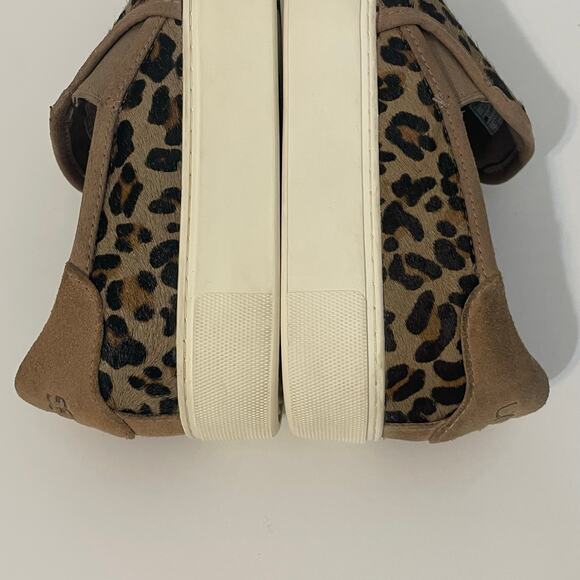 UGG Jass Platform Sneakers Leopard Cheetah Print Slip On Shoes Women's Size 7 - Picture 10 of 15